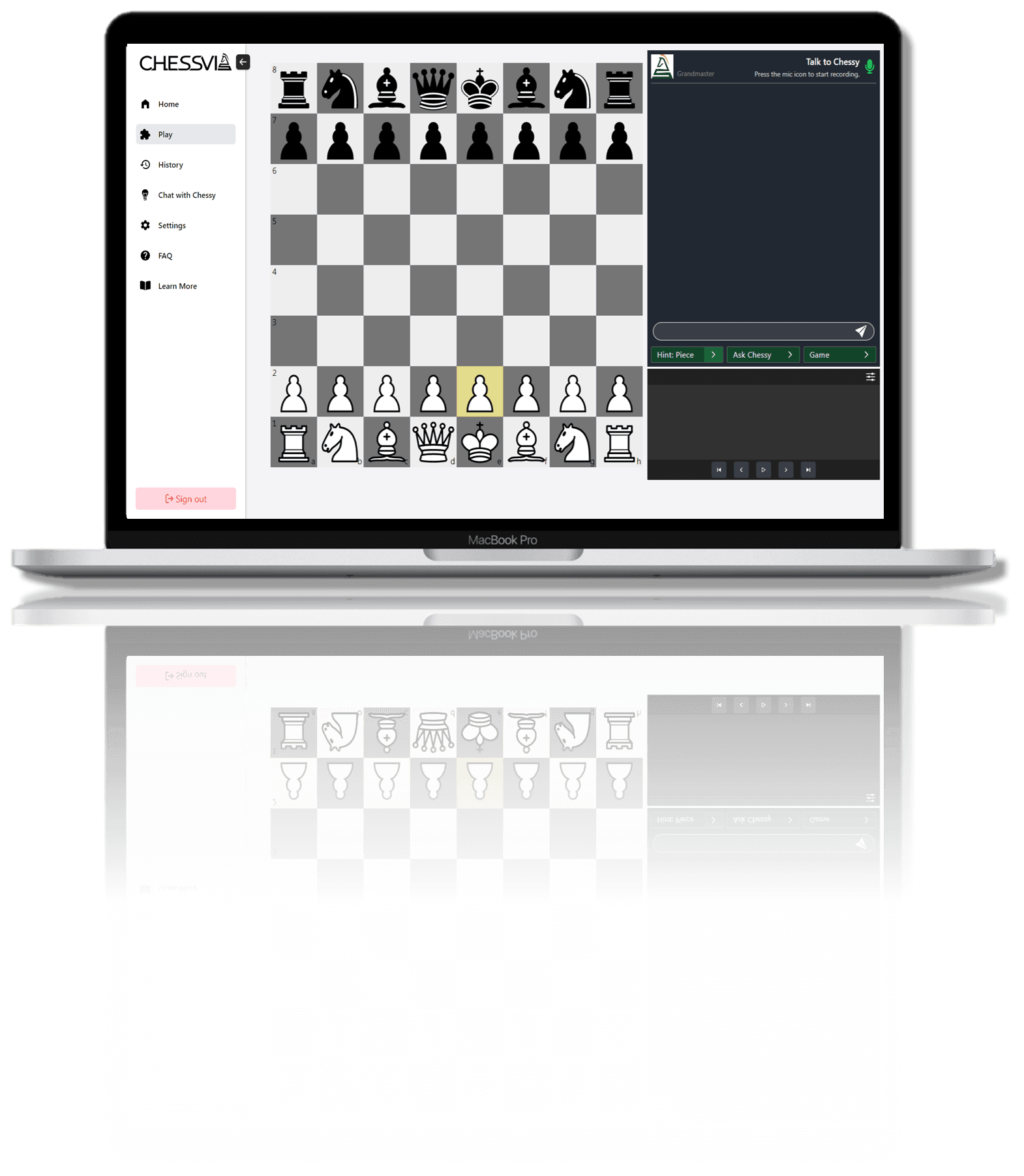 Chessvia AI Chess Coach Chessboard